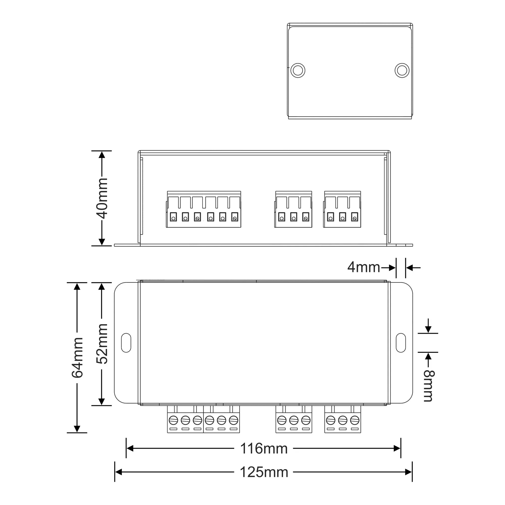 3 Channel CV DMX Decoder 12/24/36/48V DC 8048  LTECH DMX Controller